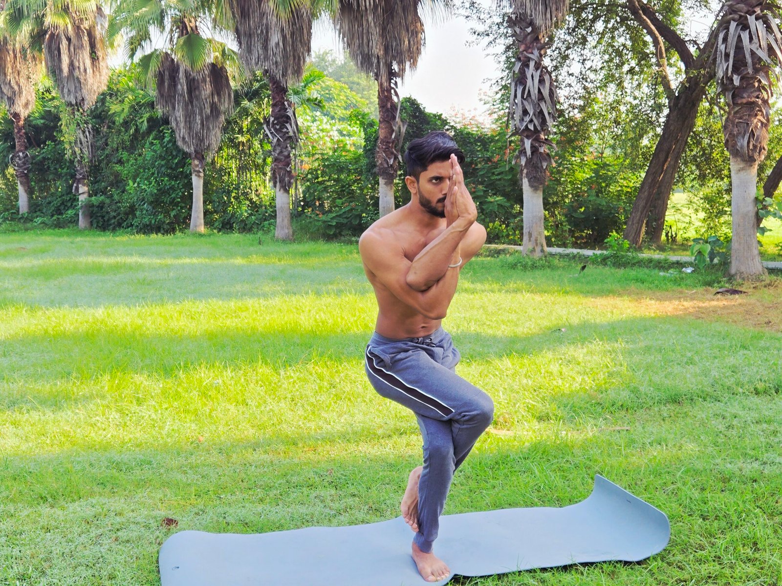 atul kumar gautam doing yoga