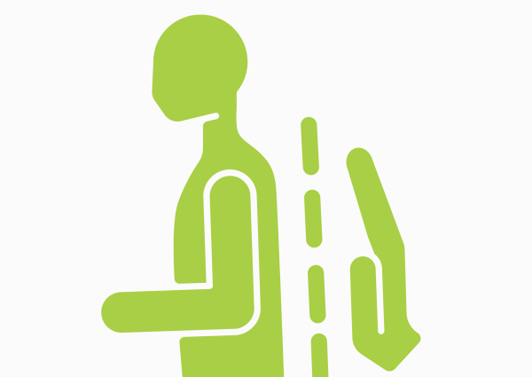 Illustration showing correct sitting posture for better spinal alignment